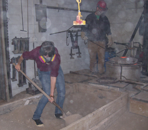 Bronze Pour Preparing Pit and Forge